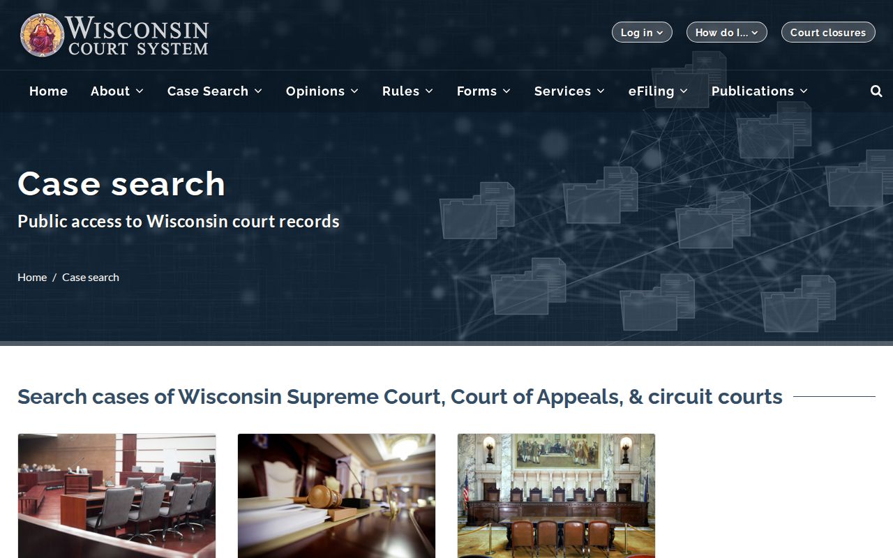 Wisconsin Case Search for Polk County booking case records